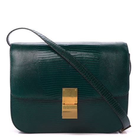 celine box green lizard